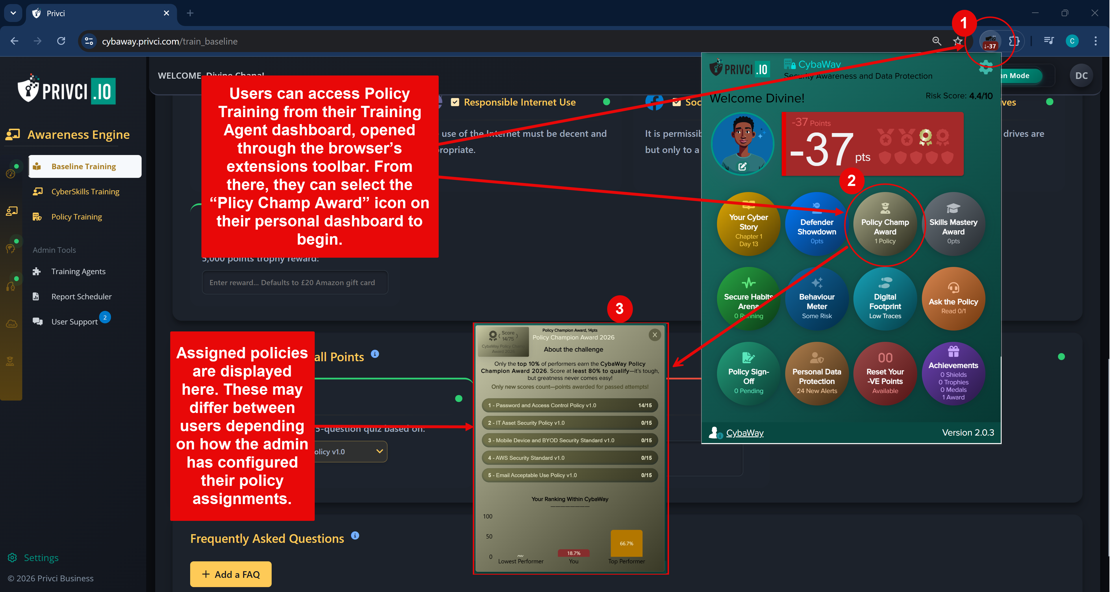 Policy Training Agent