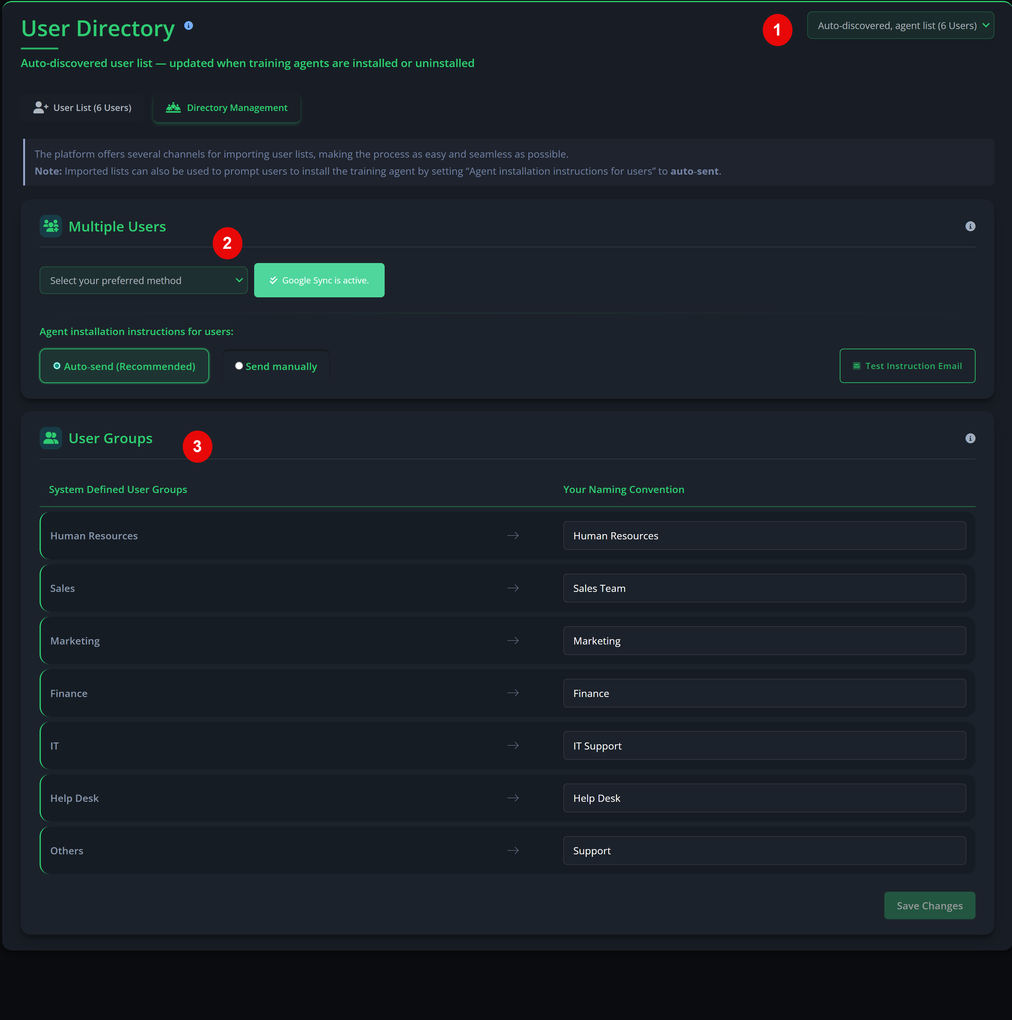 User onboarding and training agent installation