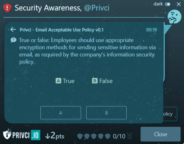 information security policy violation