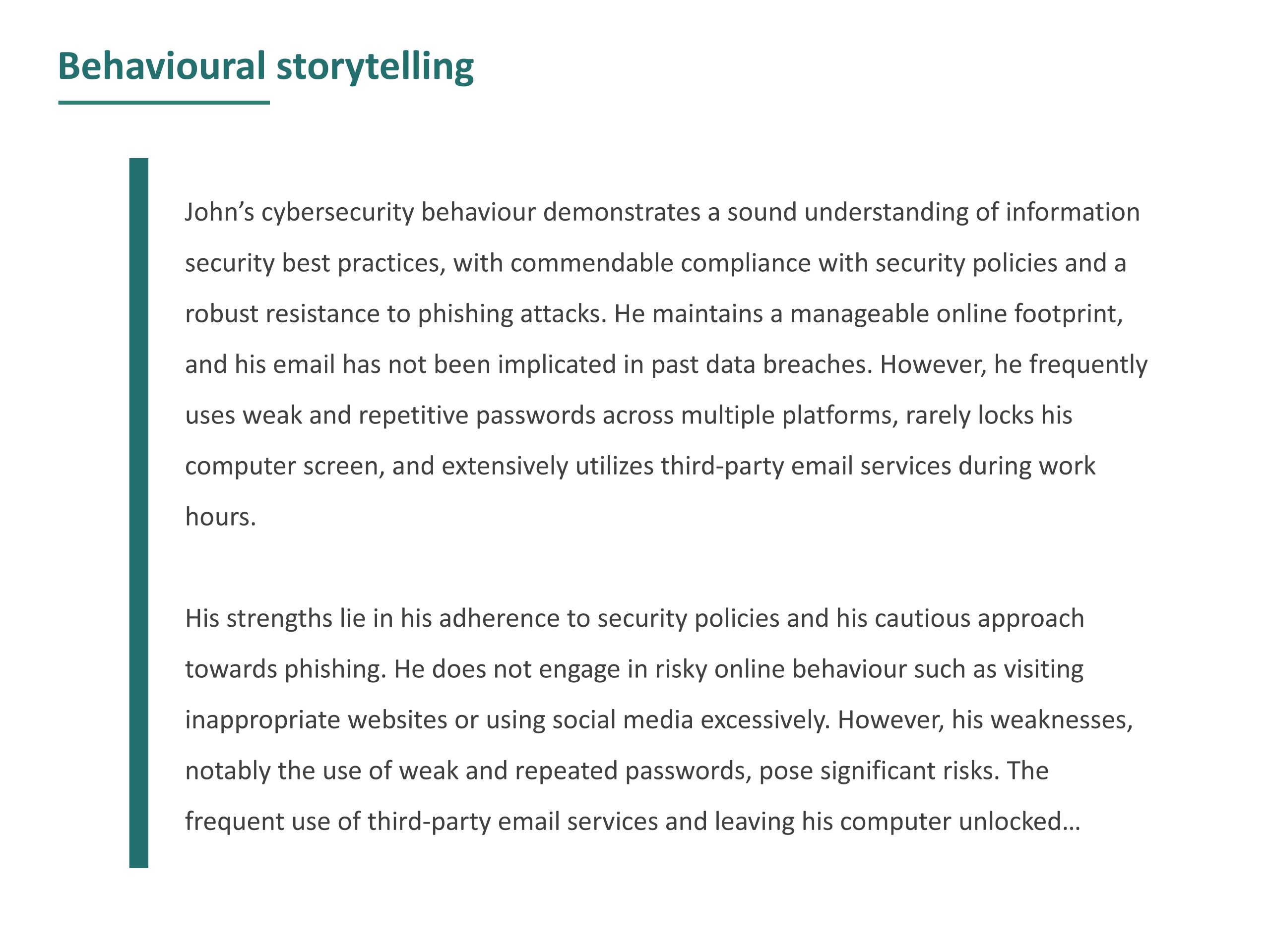 Behavioural storytelling